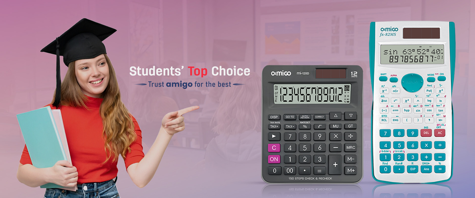 Amigo Calculator Desktop Banner
